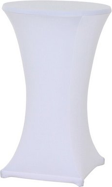 Thumbnail - GARDAMO Stehtischhusse, Rund, Polyester - weiss