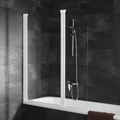 SCHULTE Badewannentrennwand »ExpressPlus«, BxH: 115 x 140 cm, Echtglas - weiss