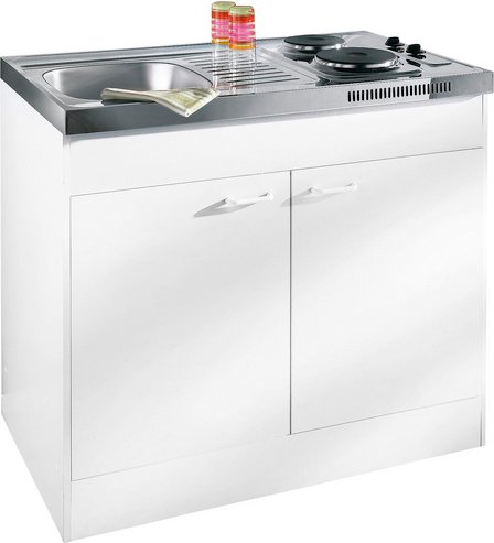 RESPEKTA Miniküche »Pantry OKS«, ohne E-Geräte, Gesamtbreite: 100 cm - weiss