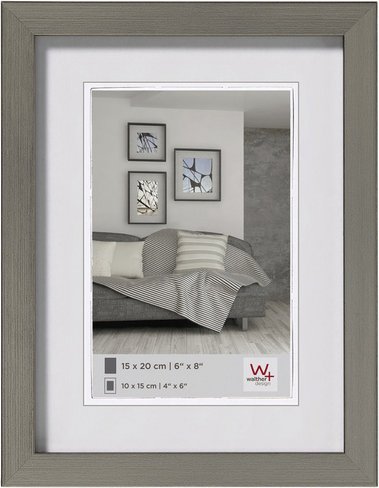 Walther Design Bilderrahmen, Construction Designrahmen, Silber, 30x40 cm - silberfarben