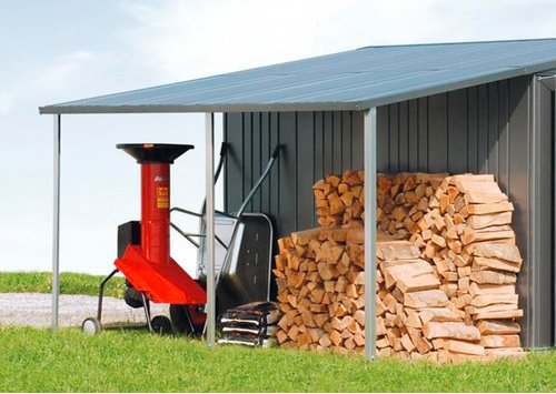 BIOHORT Seitendach »Europa«, Stahlblech/Edelstahl - grau