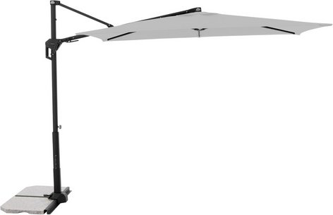 DOPPLER Pendelschirm »Active Green«, 240 x 135 cm, rechteckig, Sonnenschutzfaktor: 50 - grau