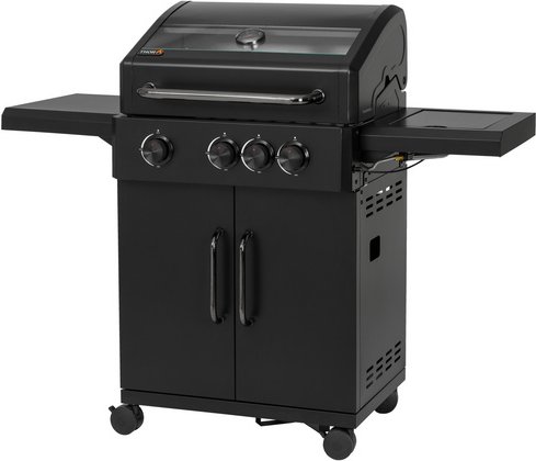 THOR Gasgrill »Minnesota 3«, 4-Brenner, Grillfläche: 63 x 36,3 cm, pulverbeschichtete Oberflächen - schwarz