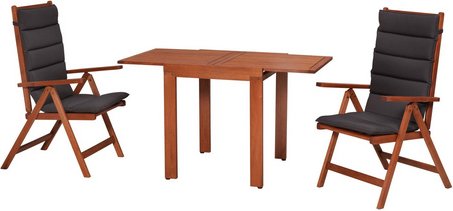 MERXX Balkonset »Vitoria«, 3 tlg., 2 Sitzplätze, Eukalyptus - braun