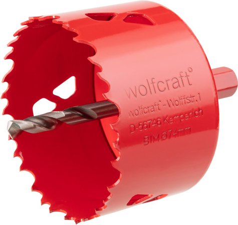 Thumbnail - WOLFCRAFT Lochsäge, Ø: 74 mm, Bimetall - rot