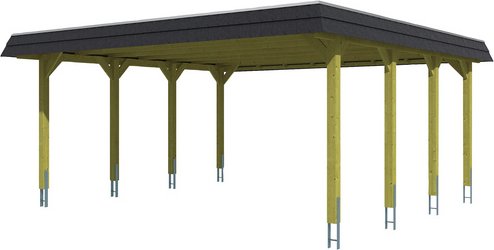 Thumbnail - SKANHOLZ Carport »Spessart«, BxT: 585 x 589 cm, Firsthöhe: 250 cm, imprägniert - gruen