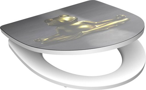 Thumbnail - SCHÜTTE WC-Sitz »Relaxing frog«, Duroplast, oval, mit Softclose-Funktion - grau