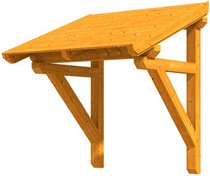 SKANHOLZ Vordach »Potsdam 1«, 176 x 156 cm (BxT), nordische Fichte, eiche hell - beige | braun