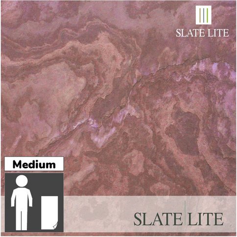 SlateLite Schieferfurnier »Terra Rosso«, bunt, Leicht-Schiefer - grau