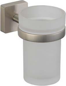 LENZ Glashalter »SKY«, Nickel-matt, Montageart: Kleben oder Bohren - silberfarben