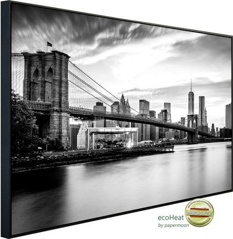 papermoon Infrarotheizung »EcoHeat - New York Schwarz + Weiss«, Matt-Effekt - bunt