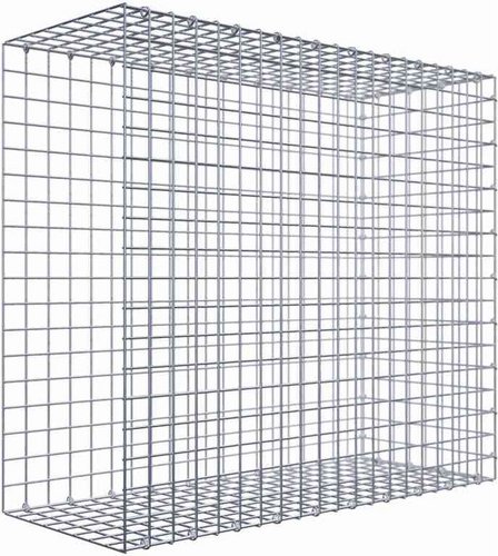 Gabiona Gabione, silbergrau, Maschenweite 5 cm x 5 cm, C-Ring - silberfarben