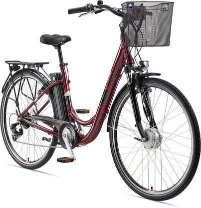 TELEFUNKEN E-Bike City 28 Zoll, RH: 48 cm, 7-Gang - rot