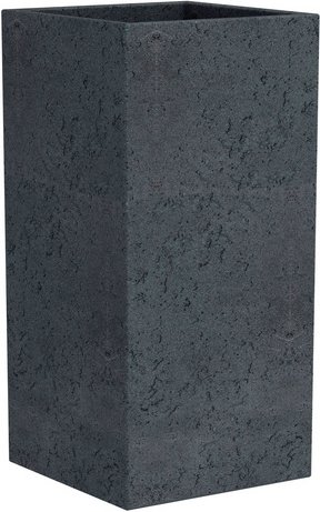 CASAYA Pflanzgefäß »Quadro High«, 28 x 48 cm (BxH), Kunststoff, granitschwarz - grau