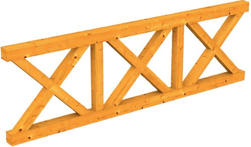 SKANHOLZ Brüstung, B x H: 270 x 84 cm, Holz, Farbe: eiche hell