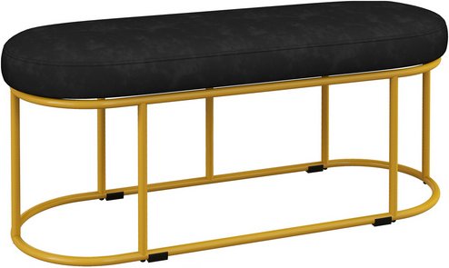 HOMCOM Sitzbank, LxBxH: 100 x 37 x 43 cm - schwarz