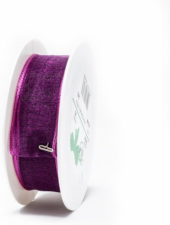 Flowerbox Bastelband »Chiffon mit Draht« - lila