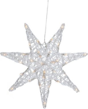 Konstsmide LED-Stern, Kunststoff, BxHxL: 2,5 x 45 x 45 cm, inkl. Leuchtmittel - transparent