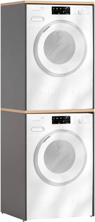 Thumbnail - SCHILDMEYER Waschmaschinenschrank »Solea«, BxH: 67,1 x 96 cm, Set anthrazit - schwarz