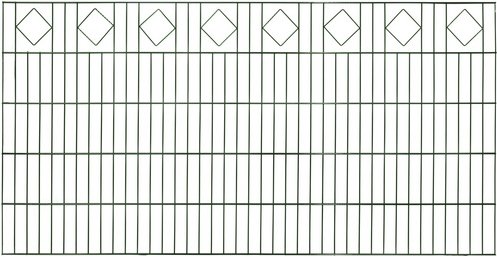 FLORAWORLD Dekorzaun-Matte, HxLxT: 100 x 200 x 1,7 cm, Stahl, grün - gruen