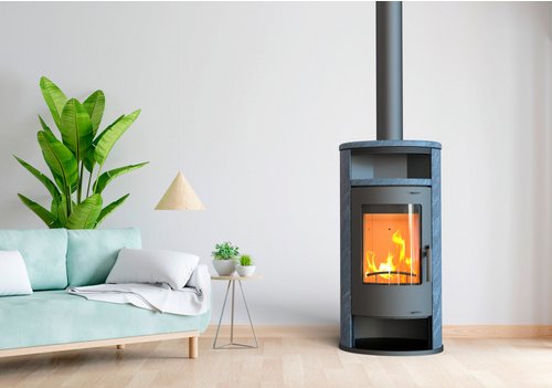 THERMIA Kaminofen »Magdeburg«, grau, Naturstein, 7 kW