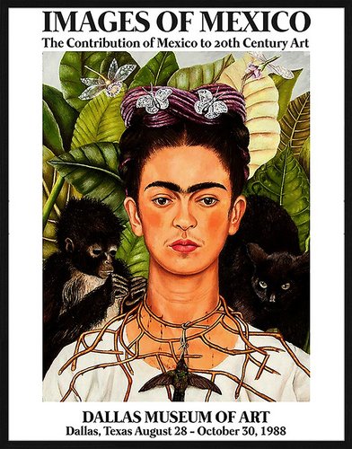 ANY IMAGE Digitaldruck »Frida Kahlo, Mexico«, Rahmen: Buchenholz, Schwarz