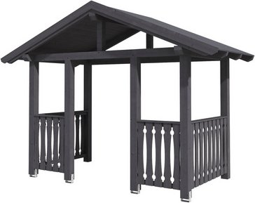 SKANHOLZ Vordach »Stralsund 8«, 360 x 187 cm (BxT), nordische Fichte, schiefergrau