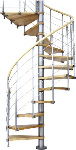 DOLLE Spindeltreppe »Oslo«, bis 276 cm Raumhöhe - grau