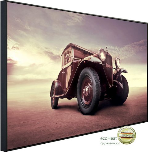 papermoon Infrarotheizung »EcoHeat - Posing Oldtimer«, Matt-Effekt - bunt