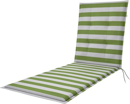 DOPPLER Auflage »Living«, BxL: 60 x 195 cm, mit Dekor-Muster, grün/weiß, für Gartenliegen - gruen | weiss