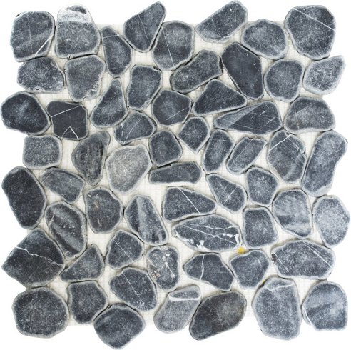 HuH Mosaik Mosaikfliese »Pebble«, BxL: 31,5 x 31,5 cm, Wandbelag/Bodenbelag - schwarz