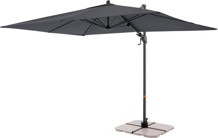 DOPPLER Pendelschirm »MyZone «, 240 x 320 cm, rechteckig, Sonnenschutzfaktor: 50 - grau