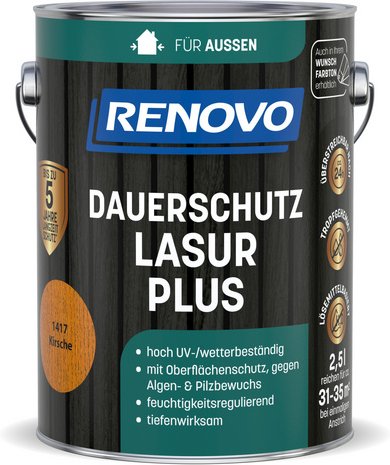 RENOVO Dauerschutzlasur »PLUS«, lmh 2,5L oregon pine 1417 - rot