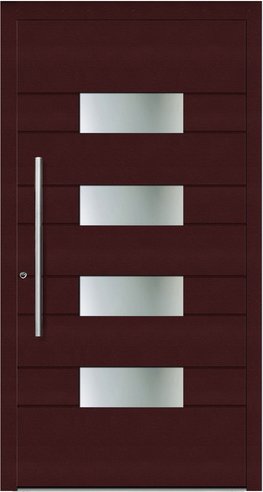 KNOCK Aluminium-Haustür »Marte«, purpur - rot