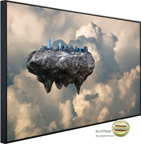 papermoon Infrarotheizung »EcoHeat - Futuristische schwimmende Stadt«, Matt-Effekt - bunt