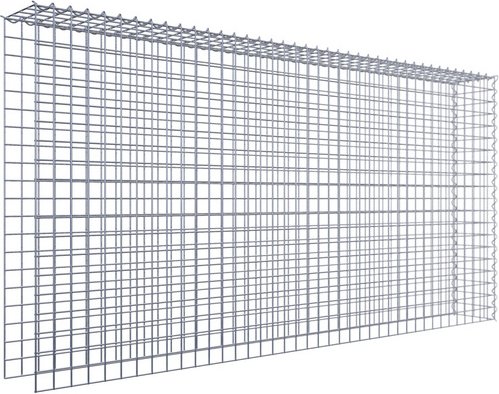 Thumbnail - Gabiona Gabione, silbergrau, Maschenweite 5 cm x 5 cm, Spirale - silberfarben