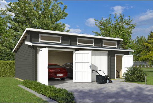 LASITA MAJA Blockgarage »Hawaii«, BxT: 820 x 579,6 cm (Außenmaß), Holz - gruen