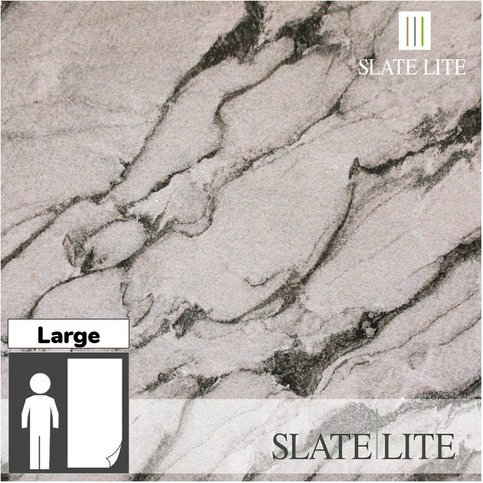 SlateLite Marmorsteinfurnier »Mystic White«, bunt, Leicht-Schiefer - grau