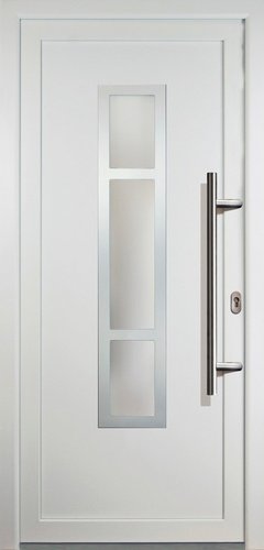 Meeth Aluminium-Haustür »Signum Alu«, satiniertes Glas, weiß, nach Innen öffnend, ohne Türgriff - weiss