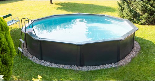 STEINBACH Stahlwand-Pool »Nuovo de Luxe II «, ØxH: 460 x 120 cm, Rund, Grau