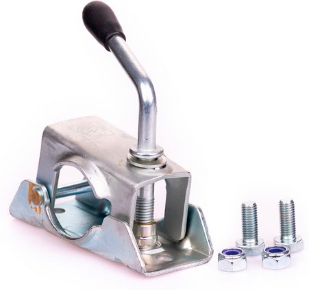 STEMA Klemmschelle, HxL: 16 x 13 cm, verzinkter Stahl - silberfarben