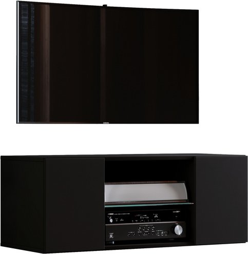 VCM Lowboard »Jusa 95«, BxH: 36 x 40 cm, Holzwerkstoff - schwarz