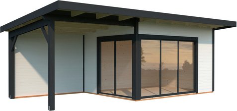 Thumbnail - PALMAKO Gartenhaus »Andrea«, Aufstellmaße BxTxH: 715 x 402 x 264 cm, lackiert, Holz - weiss