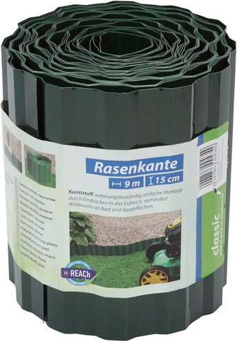 FLORAWORLD Rasenkante, HxL: 15 x 900 cm, Polyethylenterephthalat (PET) - gruen
