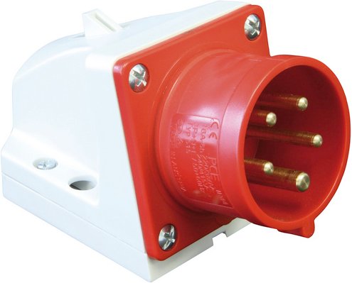 REV-Ritter CEE-Wandgerätestecker, 400 V, Weiß - weiss