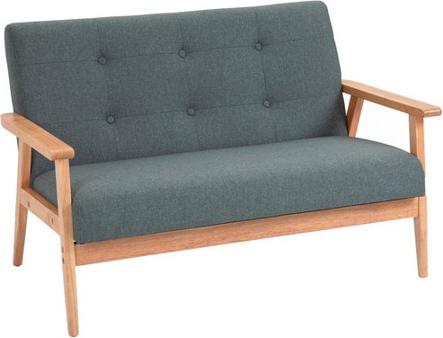 HOMCOM Sofa, Doppelsofa, LxBxH: 115 x 66,5 x 73 cm - grau