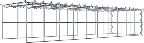 Thumbnail - Gabiona Gabione, silbergrau, Maschenweite 10 cm x 10 cm, Spirale - silberfarben