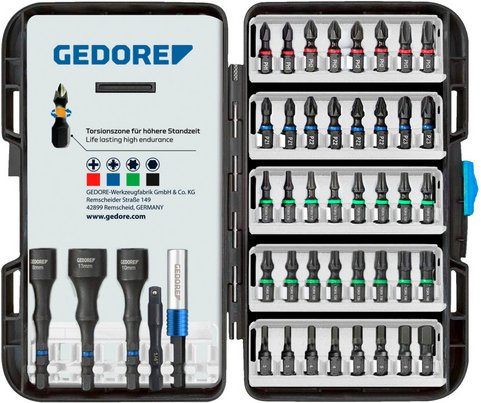 GEDORE Bit-Set, Torsions-Bit-Set 45-teilig - schwarz