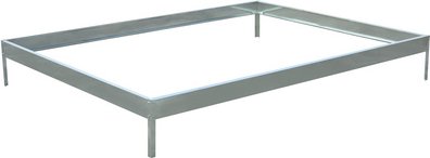 FLORAWORLD Fundamentrahmen, BxHxL: 190 x 34,5 x 190 cm, silberfarben