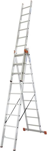 KRAUSE Vielzweckleiter »MONTO Tribilo«, 27 Sprossen, Aluminium - silberfarben